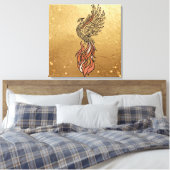 Toile Inner Fire Phoenix Boho Wall Art | Phoenix Rising (Insitu(Chambre))