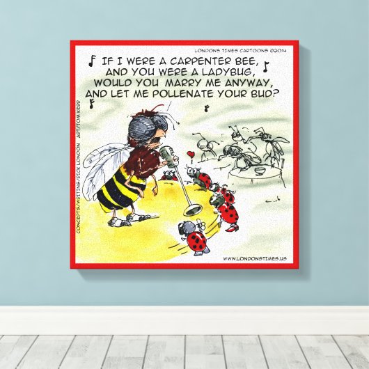 Toile Insect Nightclub Singes Fun Wrapped Canvas Imprime (Insitu (Plancher de Bois))