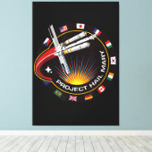 Toile Insigne de mission spatiale (Insitu (Plancher de Bois))