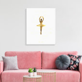 Toile Inspiration Ballerina Citation Gold Ballet Dancer (Insitu(Salon))