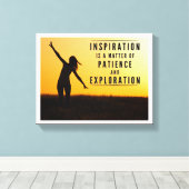 Toile Inspiration : Patience et Exploration (Insitu (Plancher de Bois))