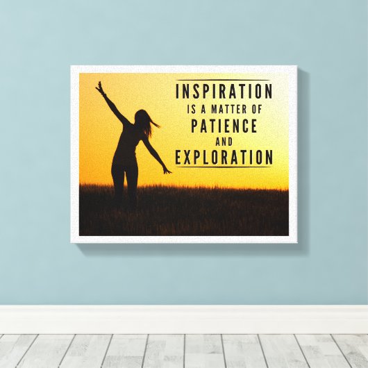 Toile Inspiration : Patience et Exploration (Insitu (Plancher de Bois))