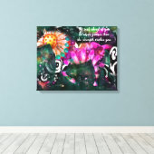 Toile Inspirationnel Abstrait Horse Floral (Insitu (Plancher de Bois))