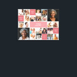 Toile Inspirationnel Confort Personnalisé Texte 22-Photo<br><div class="desc">Cette conception moderne de collage motivationnel affiche une mise en page propre, de style grille, qui combine des emplacements photo personnalisés avec des citations inspirantes personnalisées ou des messages personnels. Avec un jeu de couleurs rose et blanc, il crée une esthétique audacieuse et contemporaine qui met l'accent à la fois...</div>