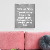 Toile Inspirationnel Gardez la citation de la foi (Insitu(Salon))
