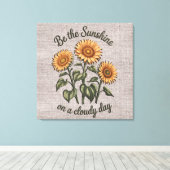 Toile Inspirationnel Soit La Citation/Sublimation Sunshi (Insitu (Plancher de Bois))