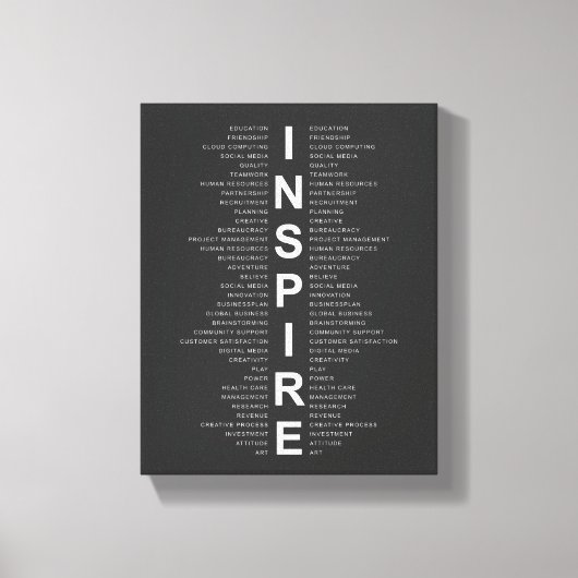 Toile Inspirer la définition Motivational Wall Art (Recto)