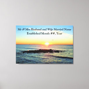 TOILE INSPIRER PERSONNALISER LE MARIAGE DU LEVER CANVAS