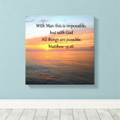 TOILE INSPIRING MATTHEW 19:26 CONCEPTION DU SOLEIL (Insitu (Plancher de Bois))