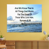 TOILE INSPIRING ROMANS 8:28 BIBLE VERSE (Insitu(Salon))