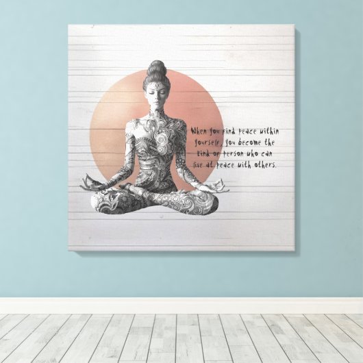 Toile Instructeur de méditation Yoga Reiki Master Lotus (Insitu (Plancher de Bois))