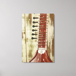 Toile Instrument à cordes indien Sitar