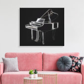 Toile Instrument classique de musique de grand piano (Insitu(Salon))