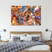 Toile Instruments de musique avec Abstrait Splatter Jule (Insitu(Chambre))