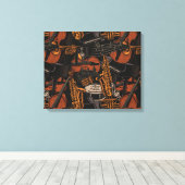 Toile Instruments de musique partout (Insitu (Plancher de Bois))
