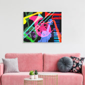 Toile Instruments de musique Pop Art Design (Insitu(Salon))
