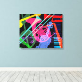 Toile Instruments de musique Pop Art Design (Insitu (Plancher de Bois))