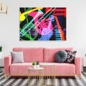 Toile Instruments de musique Pop Art Design (Insitu(Salon))