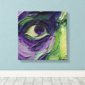 Toile Intense Split-Color Impasto Portrait Canvas Print (Insitu (Plancher de Bois))