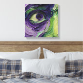 Toile Intense Split-Color Impasto Portrait Canvas Print (Insitu(Chambre))