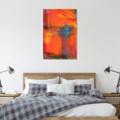 Toile Interaction de Décor Abstrait Orange (Insitu(Chambre))