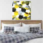 Toile Interactions Jaune, Gris et Noir Motif (Insitu(Chambre))