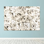 Toile Interdiction Era Harlem, New York Speakeasy Map (Insitu (Plancher de Bois))