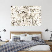 Toile Interdiction Era Harlem, New York Speakeasy Map (Insitu(Chambre))