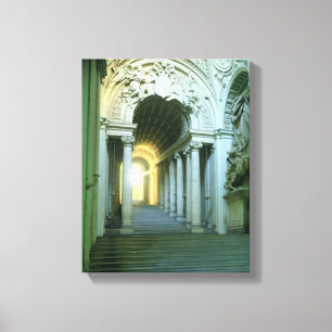 Toile Intérieur avec la vue de l'escalier