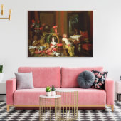 Toile Intérieur avec une dame à un clavecin (Insitu(Salon))
