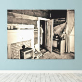 Toile Intérieur de chambre rustique abandonné (Insitu (Plancher de Bois))