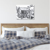 Toile Intérieur de la maison d'une sorcière, 1579 (Insitu(Chambre))