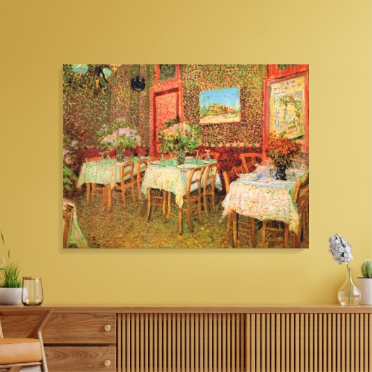 Toile Intérieur d'un restaurant par Vincent van Gogh (Insitu(Salon))