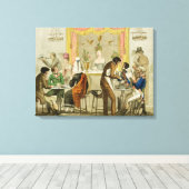 Toile Intérieur d'une maison de café, pub pour William P (Insitu (Plancher de Bois))