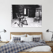 Toile Intérieur en bois rustique avec chaises vides (Insitu(Chambre))