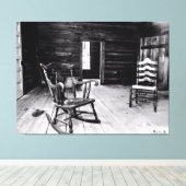 Toile Intérieur en bois rustique avec chaises vides (Insitu (Plancher de Bois))