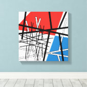 Toile Intersection de lignes et de plans - Art abstrait (Insitu (Plancher de Bois))