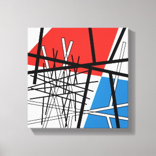 Toile Intersection de lignes et de plans - Art abstrait