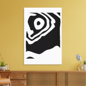 Toile Into Deep : Abstrait noir & blanc (Insitu(Salon))