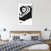 Toile Into Deep : Abstrait noir & blanc (Insitu(Chambre))