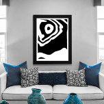 Toile Into Deep : Abstrait noir & blanc<br><div class="desc">Impression Abstraite avec schéma de couleurs Achromatique (noir et blanc)</div>