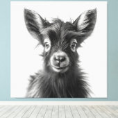 Toile Intriguant Monochromatique Harmonieux Chèvre Bébé (Insitu (Plancher de Bois))
