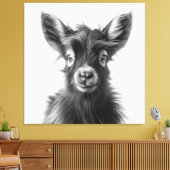 Toile Intriguant Monochromatique Harmonieux Chèvre Bébé (Insitu(Salon))