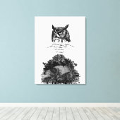 Toile Introvert Empath Owl sagesse illustré citation d'e (Insitu (Plancher de Bois))
