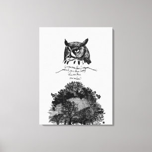 Toile Introvert Empath Owl sagesse illustré citation d'e