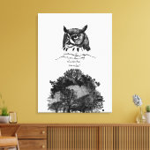 Toile Introvert Empath Owl sagesse illustré citation d'e (Insitu(Salon))