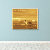 Toile Inuit Kayak - Sepia (Insitu (Plancher de Bois))