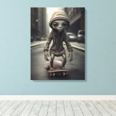 Toile Invasion Alien sur roues (Insitu (Plancher de Bois))