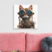 Toile Inventeur Chat Steampunk (Insitu(Salon))
