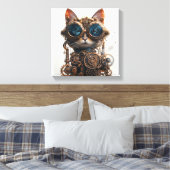 Toile Inventeur Chat Steampunk (Insitu(Chambre))